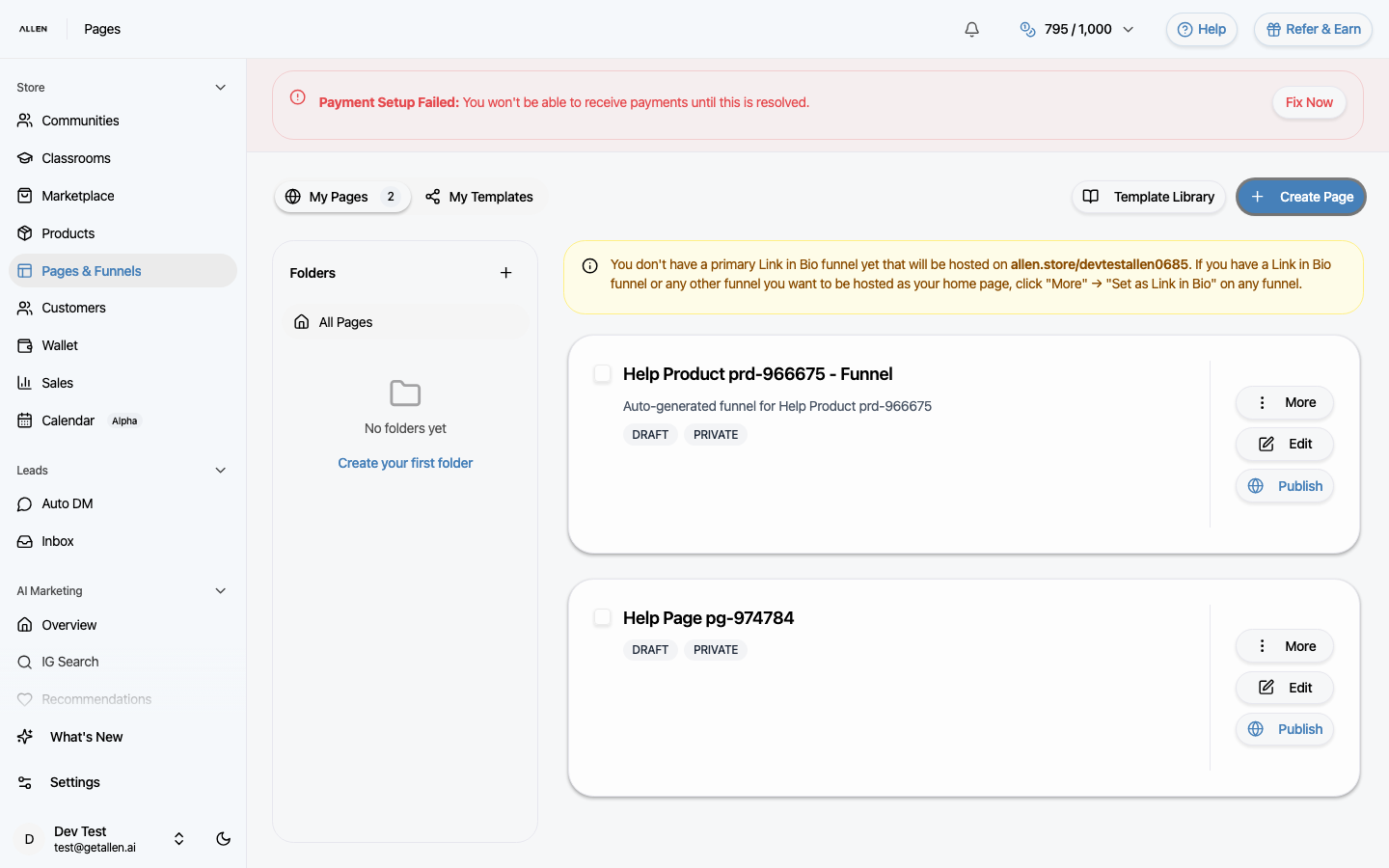 What "Publish and share" looks like
