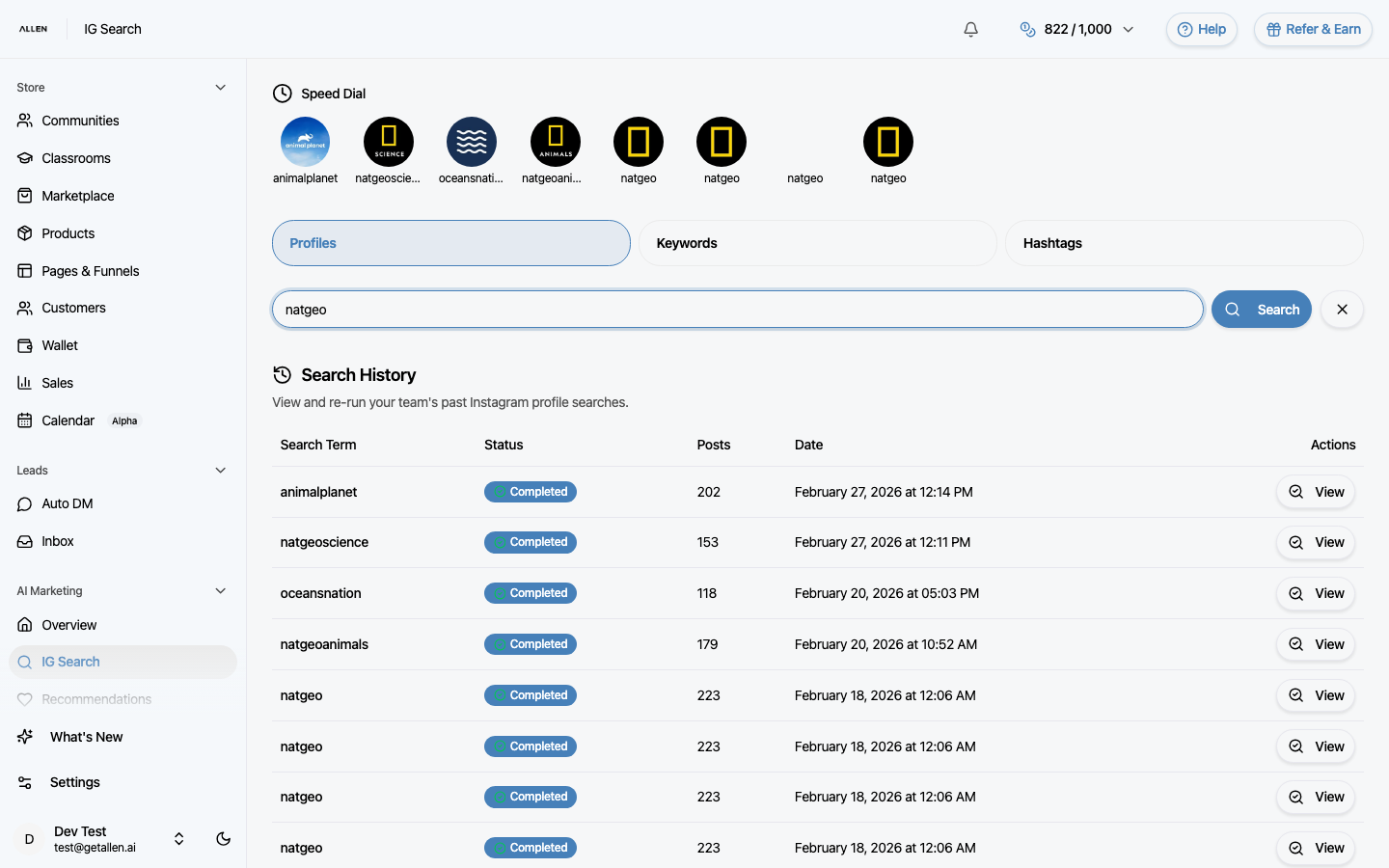 What "Enter your search and run it" looks like